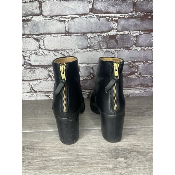 Nisolo Black Leather Ankle Back Zip Heel Booties Boots Women’s 9M US/40EU Mexico - Picture 5 of 16